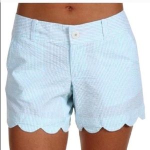 Seersucker Lilly Pulitzer buttercup shorts